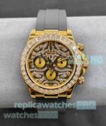 Copy Rolex Daytona Eye of the Tiger Dial Watch Diamond Bezel Swiss Movement